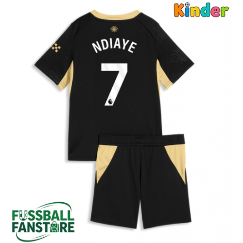 Manchester City Iliman Ndiaye #7 Replik Auswärtstrikot Kinder 2026-27 Kurzarm (+ Kurze Hosen)
